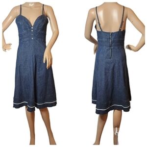 Jolt stretch denim fit and flare dress. Size 5.